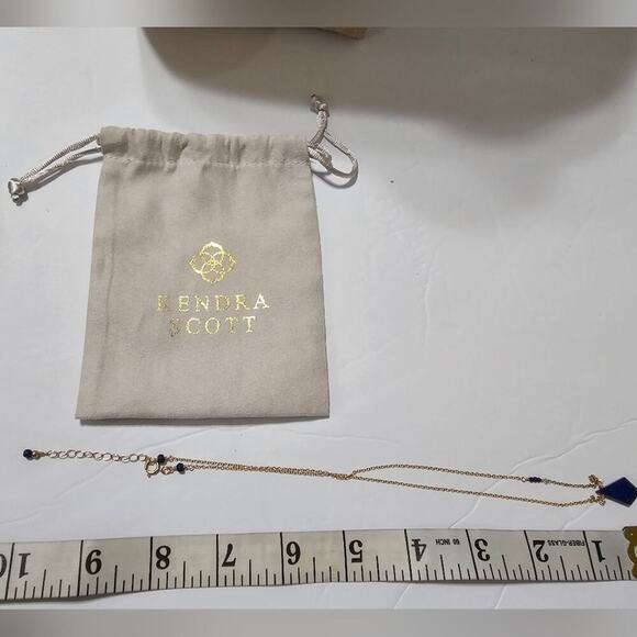 Lapis Lazuli and gold plated Delicate Pendant Necklace‎ - Picture 6 of 6